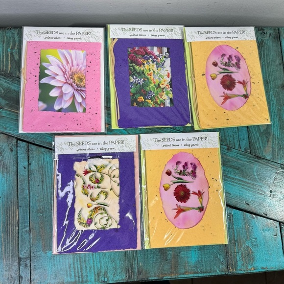Leanin' Tree Misc Greeting Cards Plant Seeds Plantable Card Lot of 5 - Picture 2 of 13